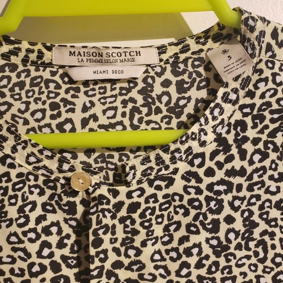 Maison Scotch by Scotch and Soda Leopard Print Button Down Top - Picture 4 of 5